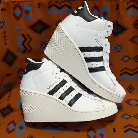 NWT adidas Originals Superstar Ellure Wedge Shoes - Picture 12 of 12